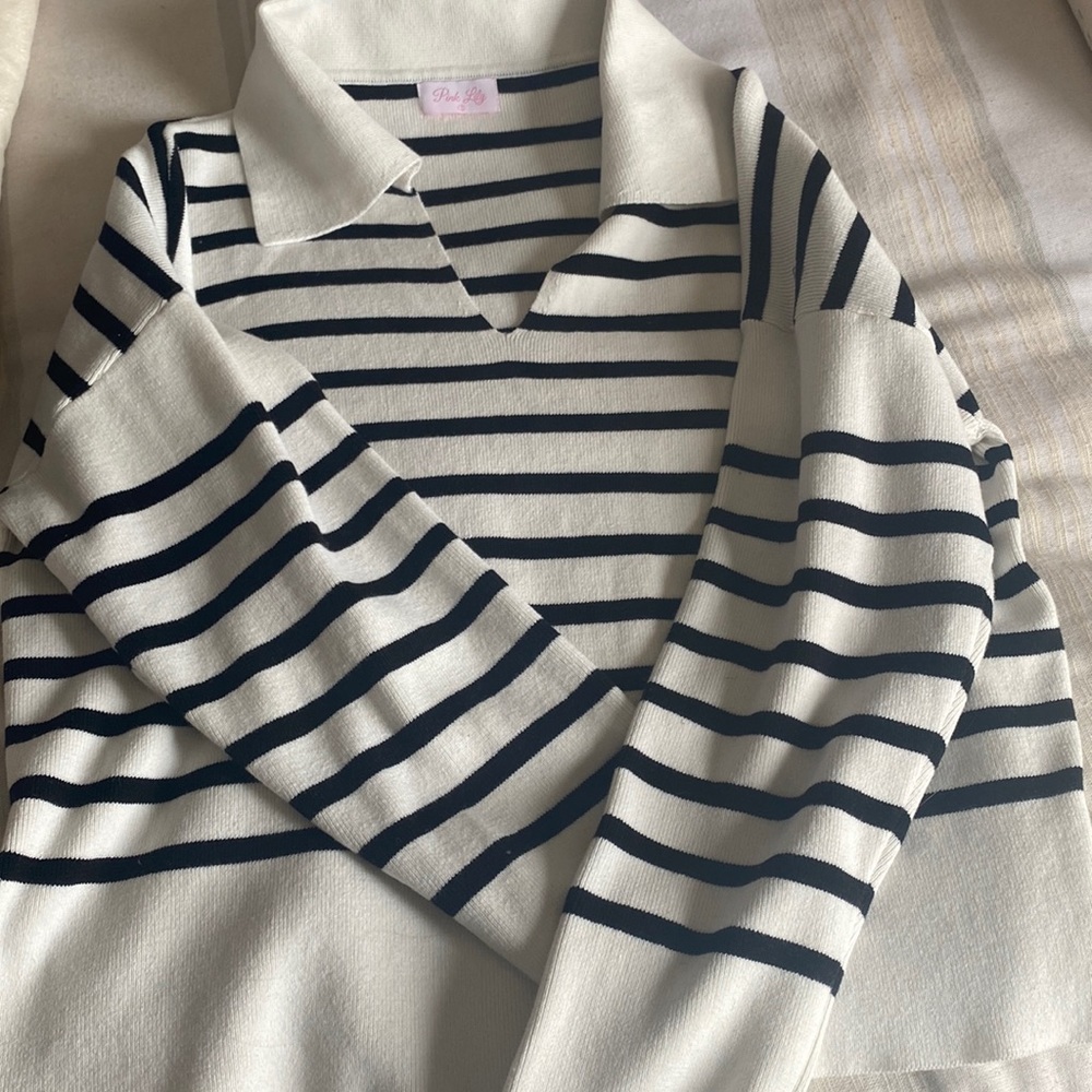 Pink Lily striped sweater